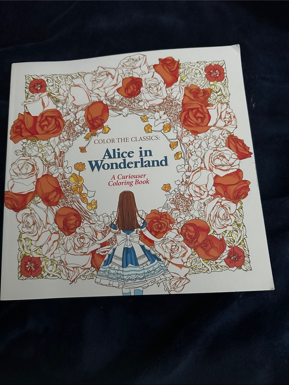 Alice in Wonderland Coloring Book – Blue & Orange Cover